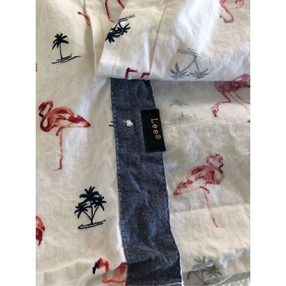 Lee Regular Fit Flamingo Palm Tree Button Down size M - Picture 10 of 10